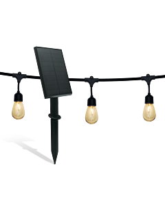 SOLAR LICHTERKETTE LED 1W 2700K schwarz L=8500mm