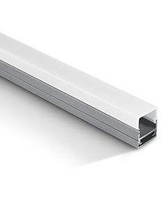 LED Aufbauprofil 7906 inkl. Zubehör Alu/opal L=2000mm